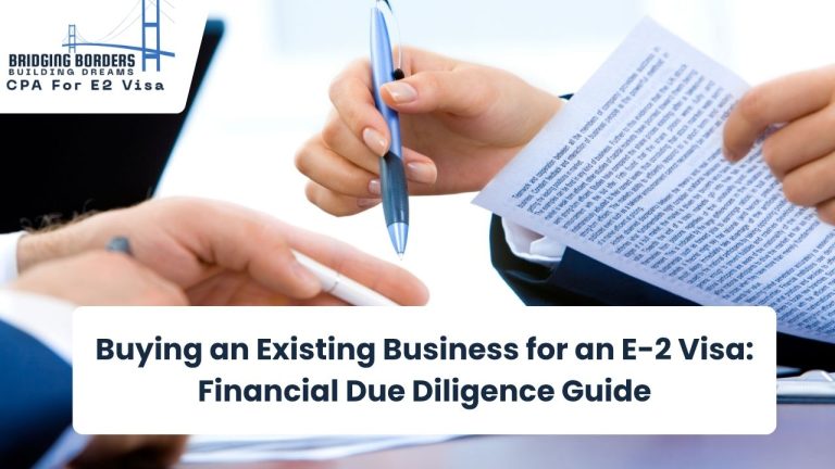 buying an existing business for E-2 visa