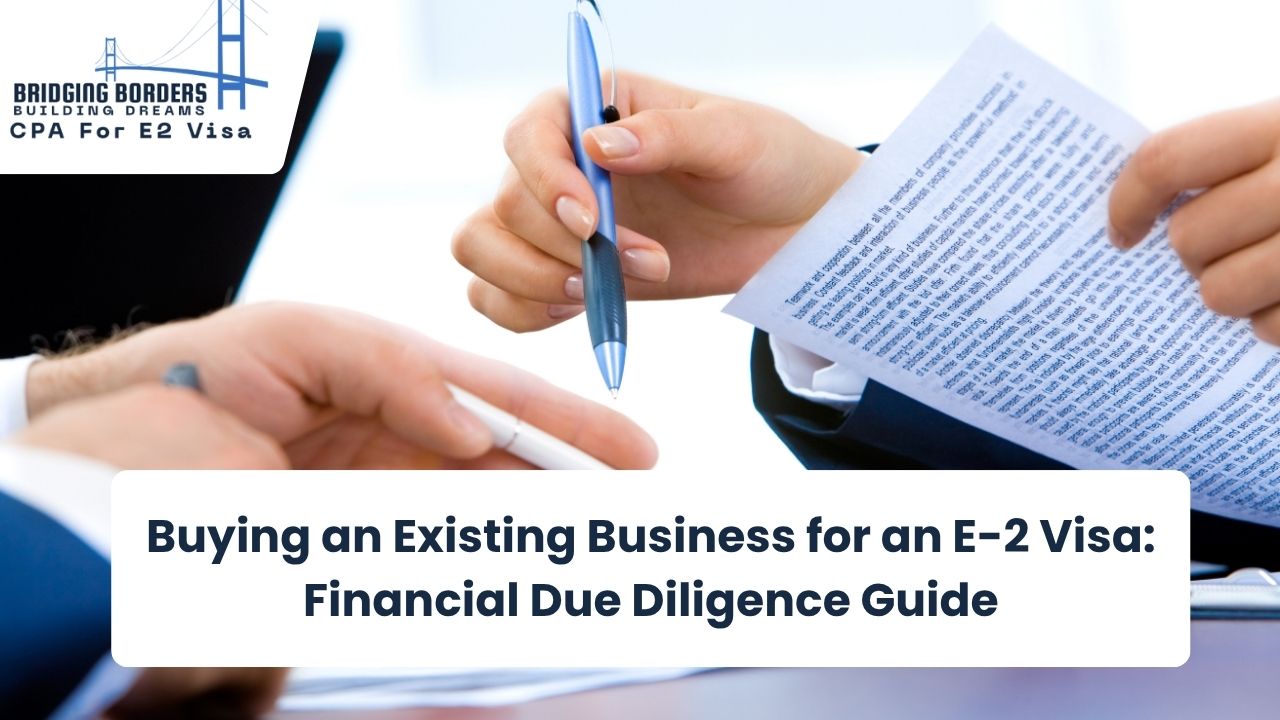 buying an existing business for E-2 visa